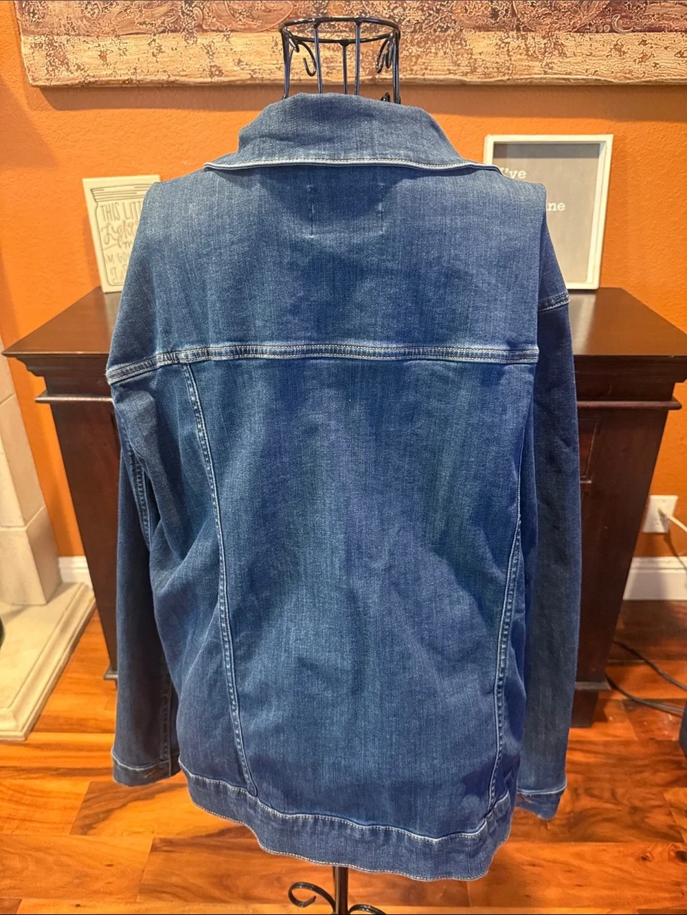 4x Plus Size Blue Denim Jacket